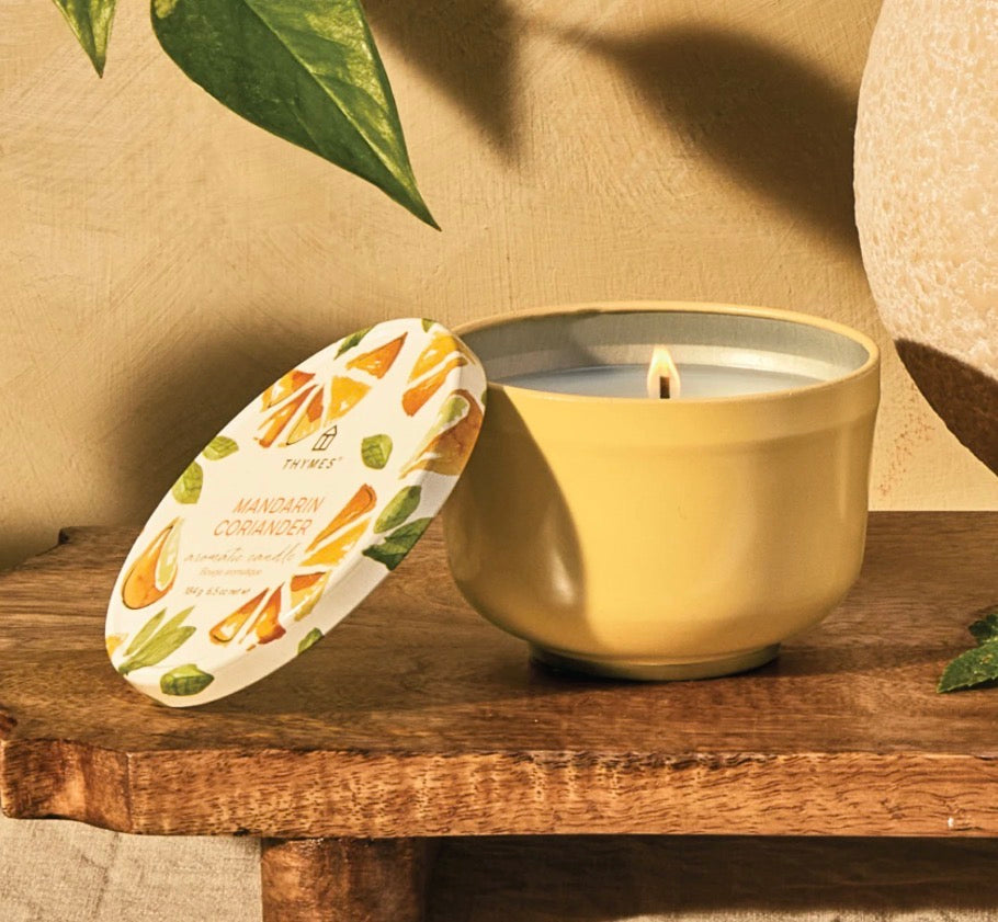 Mandarin Coriander Poured Candle Tin