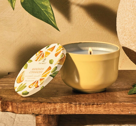 Mandarin Coriander Poured Candle Tin