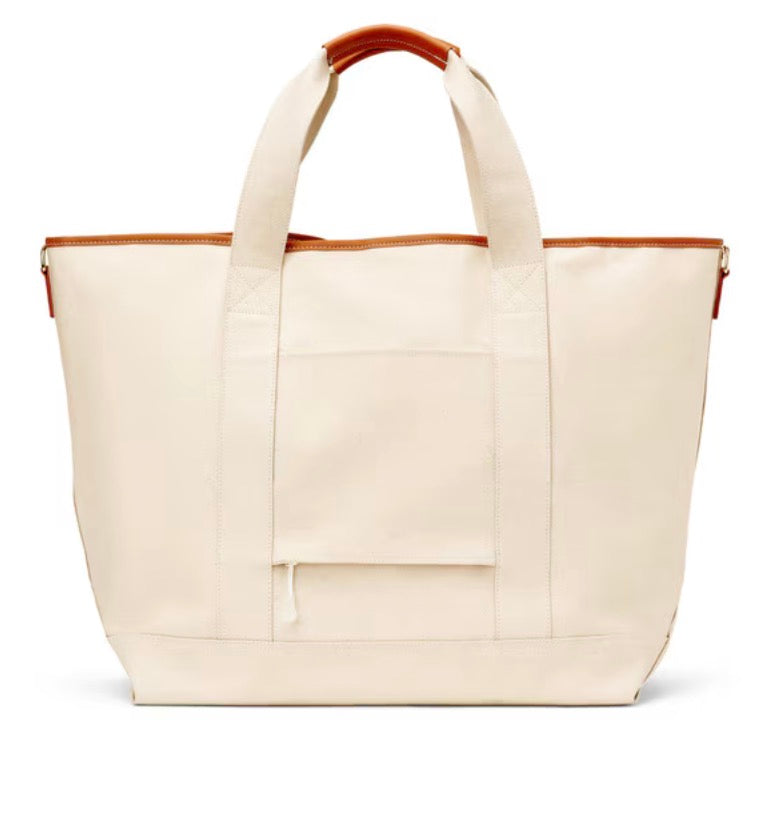 Venice Canvas Tote- Brown, Green, & Blue