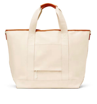Venice Canvas Tote- Brown, Green, & Blue