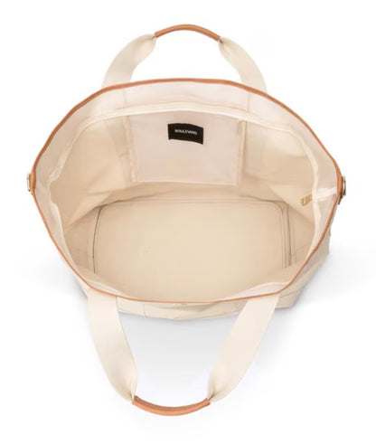 Venice Canvas Tote- Brown, Green, & Blue