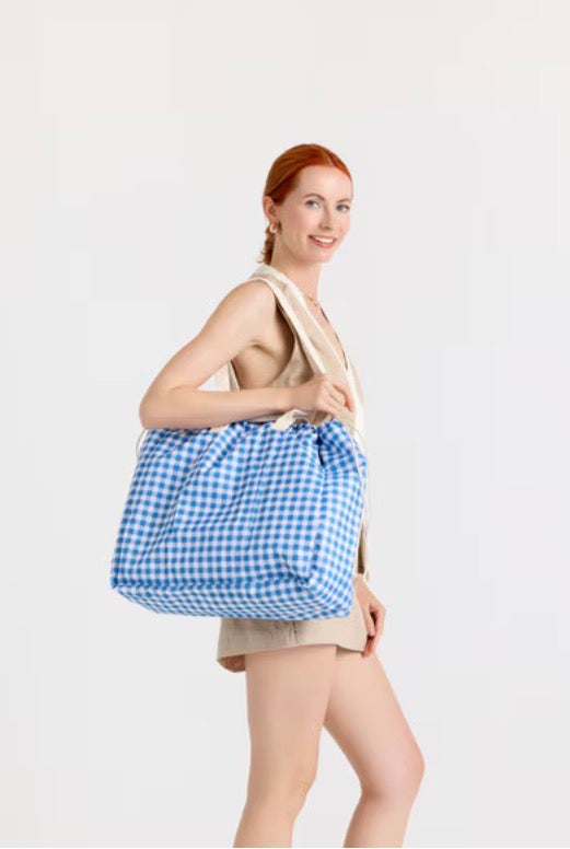 Shelly Packable Shopping Bag - Gingham