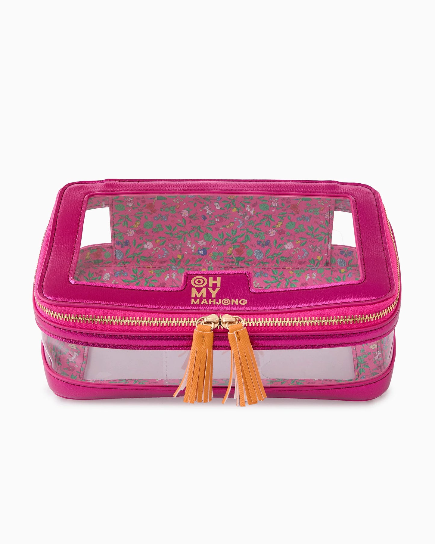 Metallic Pink Tile Storage Bag - Oh My Mahjong