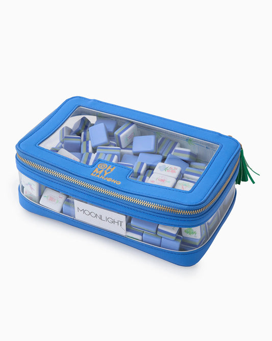 Blue Tile Storage Bag - Oh My Mahjong