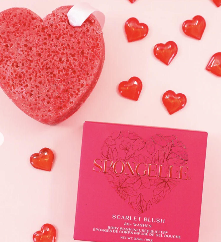 Scarlet Blush Heart Buffer- Spongelle