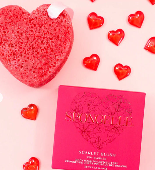 Scarlet Blush Heart Buffer- Spongelle