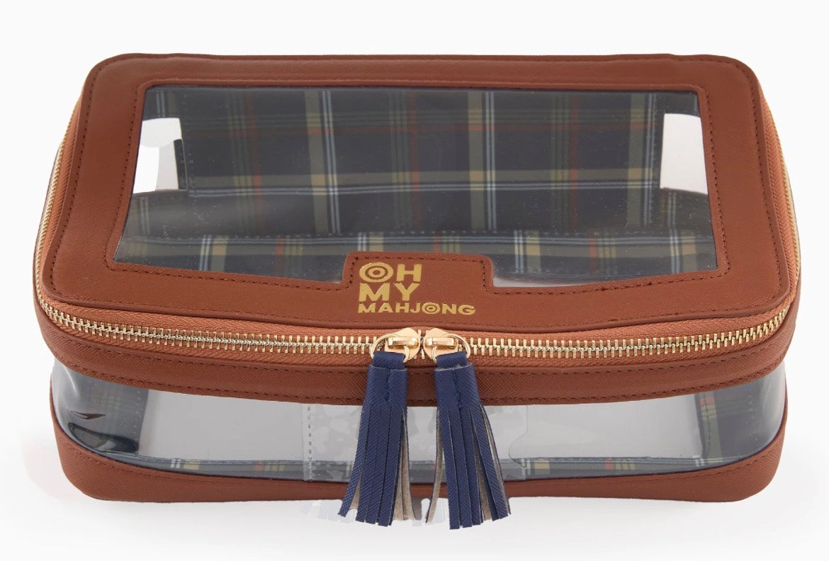 Cognac Tile Storage Bag - Oh My Mahjong