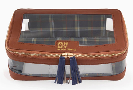 Cognac Tile Storage Bag - Oh My Mahjong