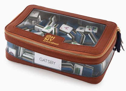 Cognac Tile Storage Bag - Oh My Mahjong