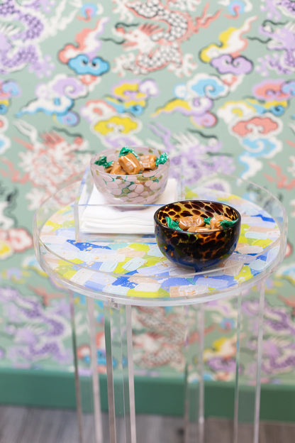 Hand Blown Glass Snack Bowl