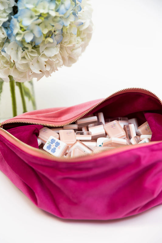 Classic Mahjong Tile Set in Rose (Bam Bird Boutique)