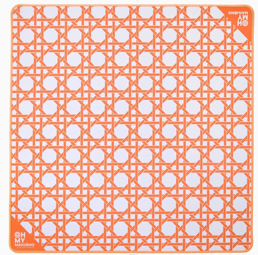 Mini Orange Cane Mat - Oh My Mahjong