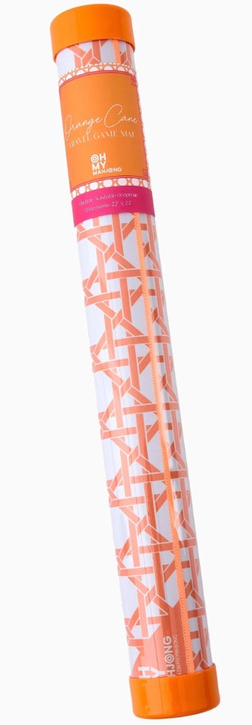 Mini Orange Cane Mat - Oh My Mahjong