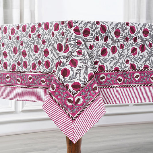 Sangria Red and Cerise Pink Tablecloth