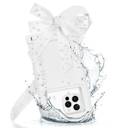 Waterproof Floating Pouch- Ivory Pearl Bow