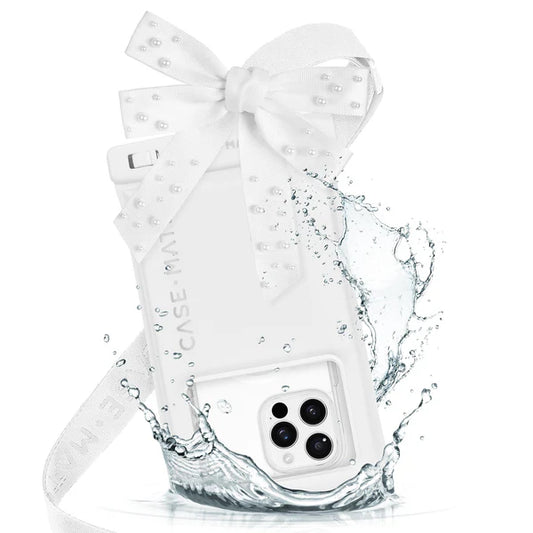 Waterproof Floating Pouch- Ivory Pearl Bow
