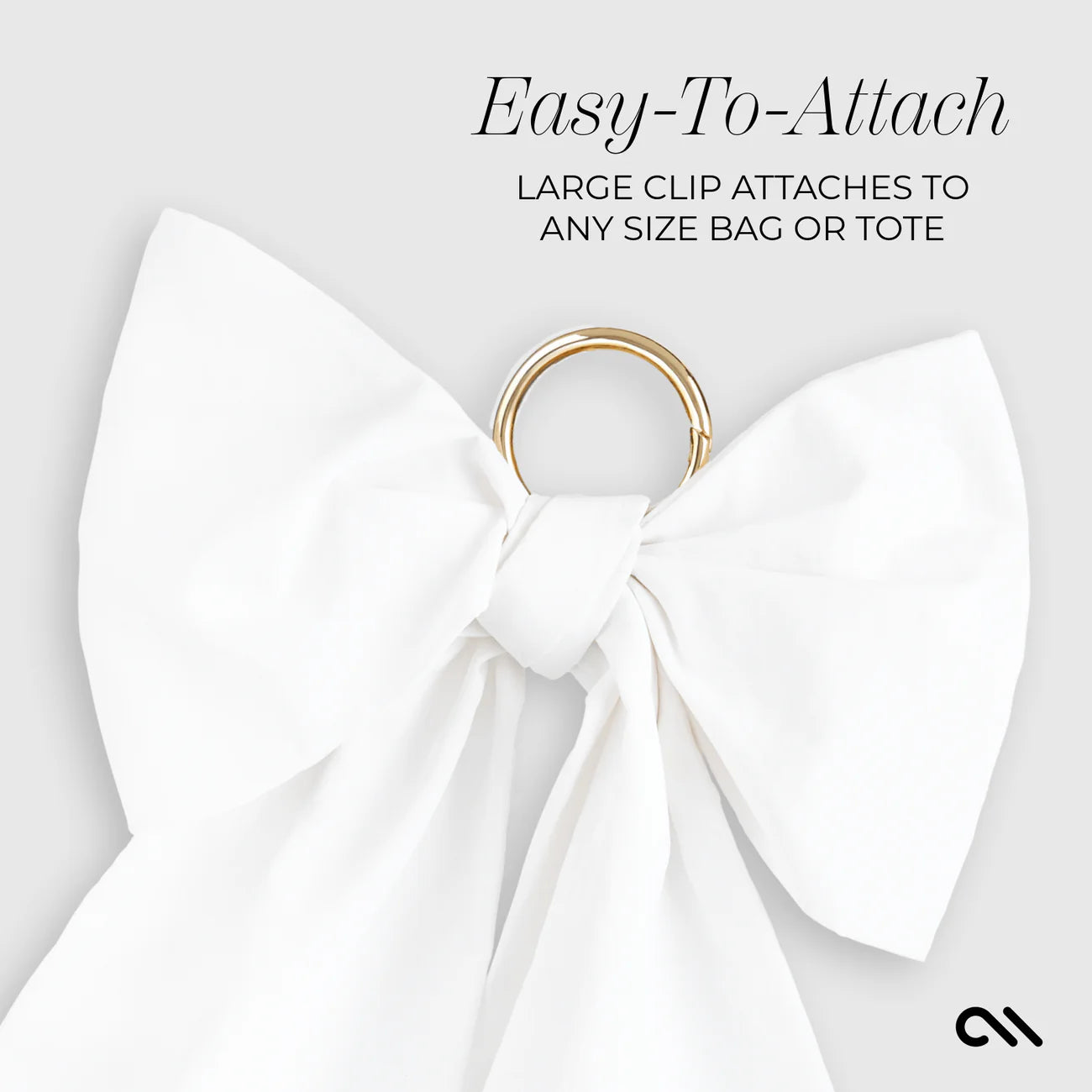 Bow Bag Charm- White