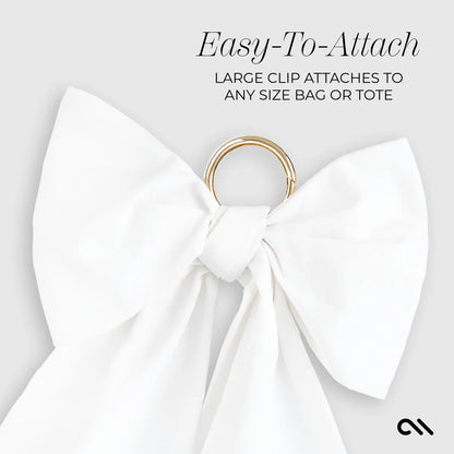 Bow Bag Charm- White