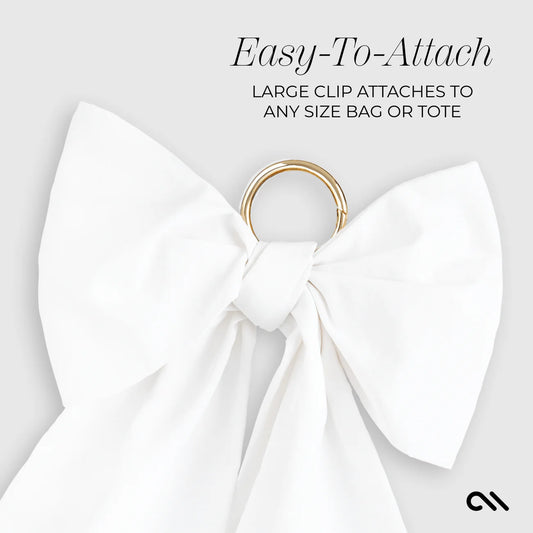 Bow Bag Charm- White