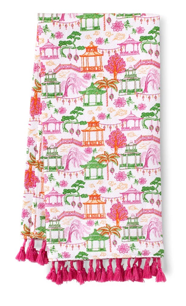 Pagoda Paradise Tea Towel