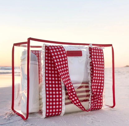 Cherry Gingham Jelly Tote
