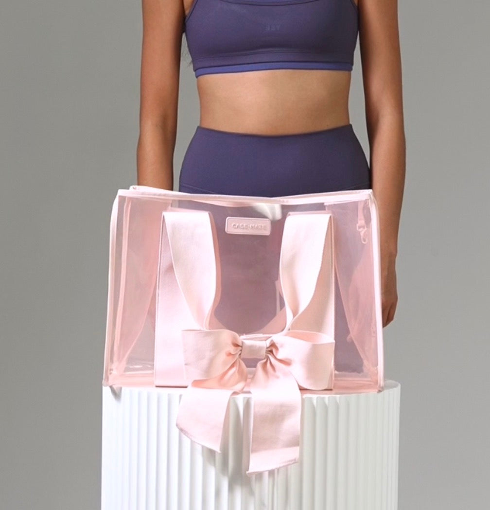 Ballet Pink with Bow Jelly Tote