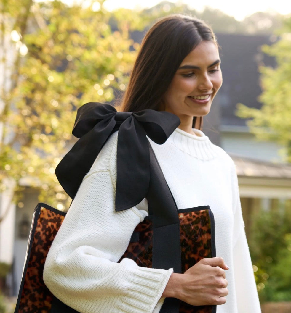 Tortoiseshell Bow Jelly Tote