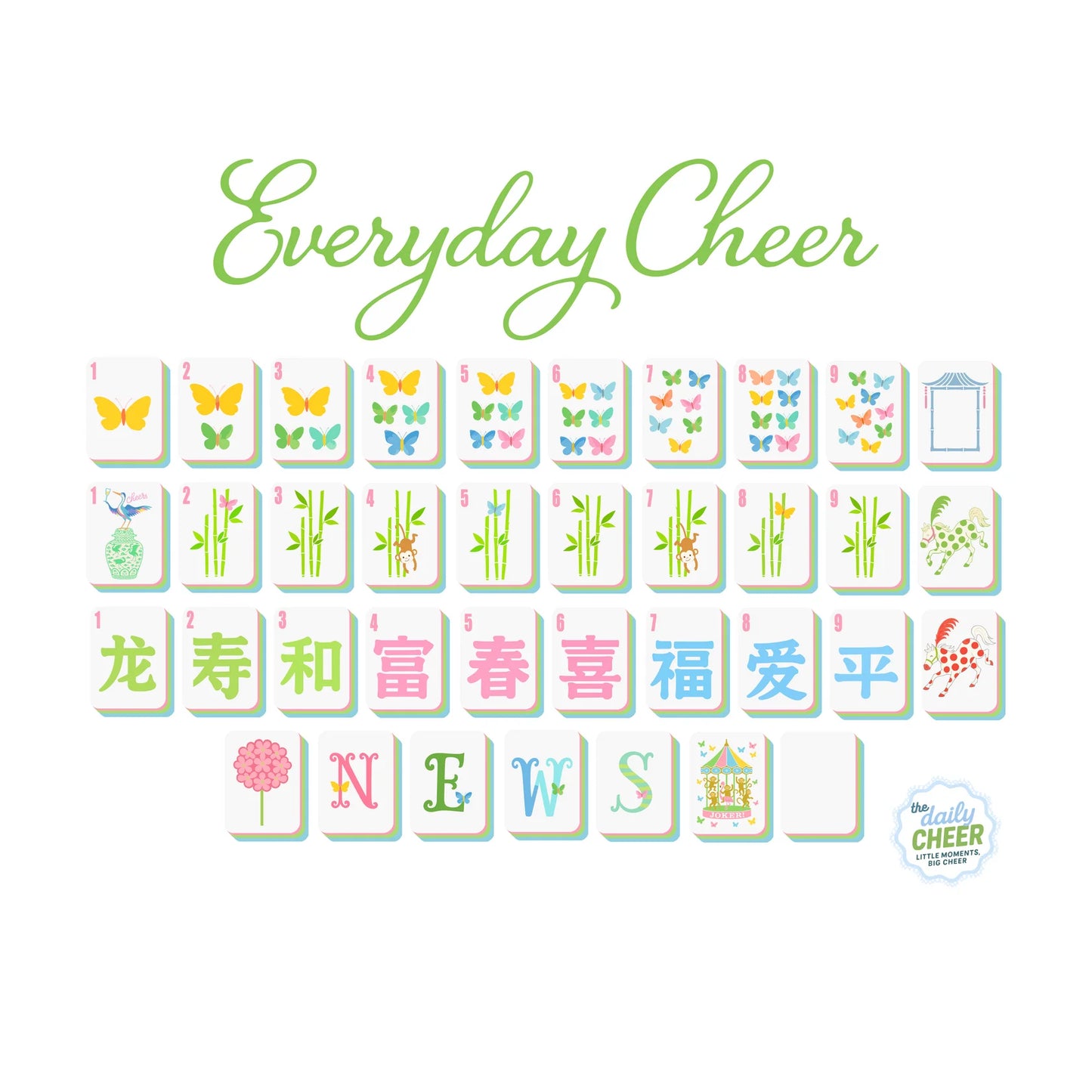 Everyday Cheer Mahjong Tiles