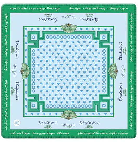 Stitched Hearts Mahjong Mat