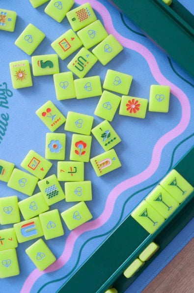 Mile High Mahj Club Travel Tiles Mod Chartreuse