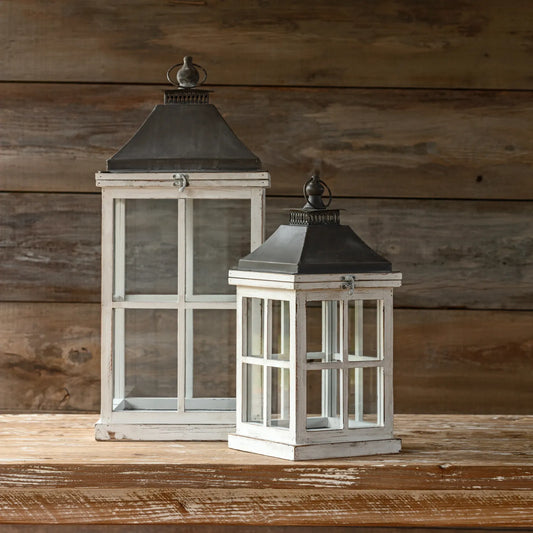 Jardin Blanc Lanterns Set of 2