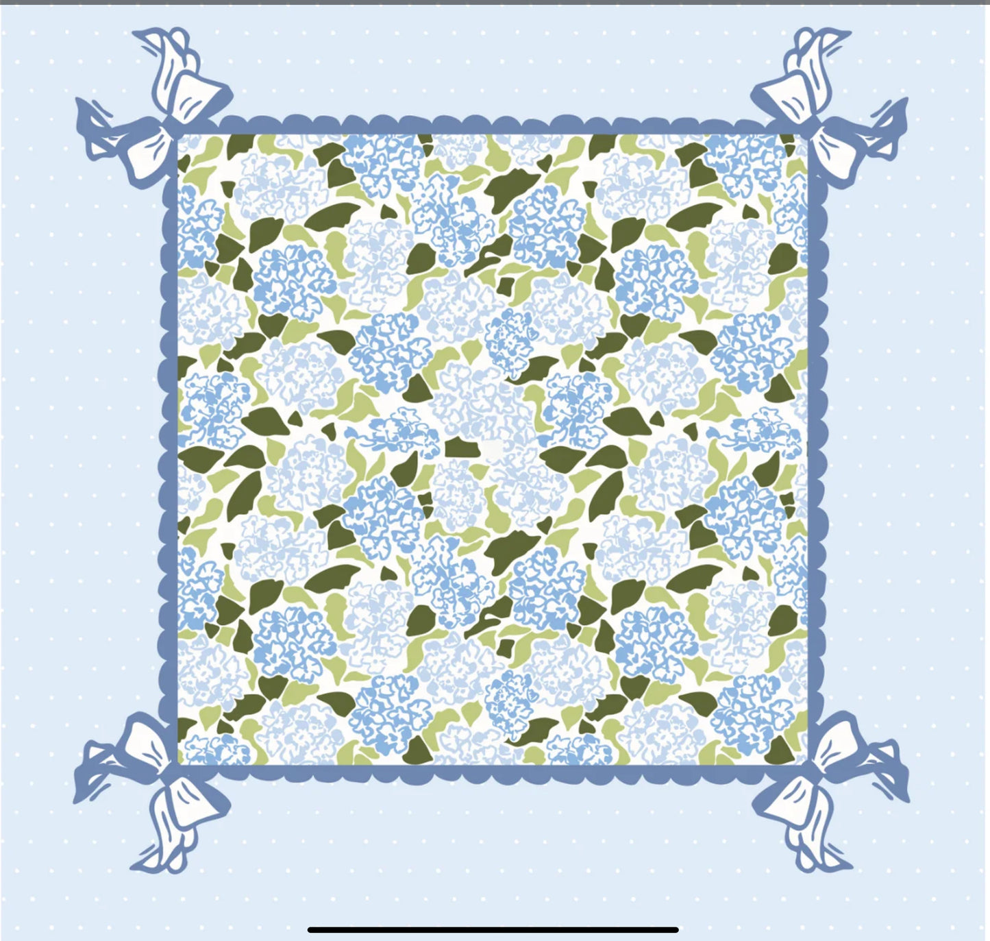 Hydrangea Mahjong Mat- Miss Mahjong