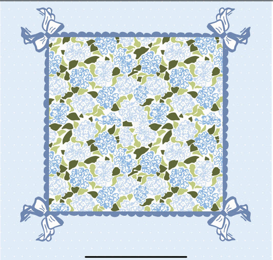 Hydrangea Mahjong Mat- Miss Mahjong