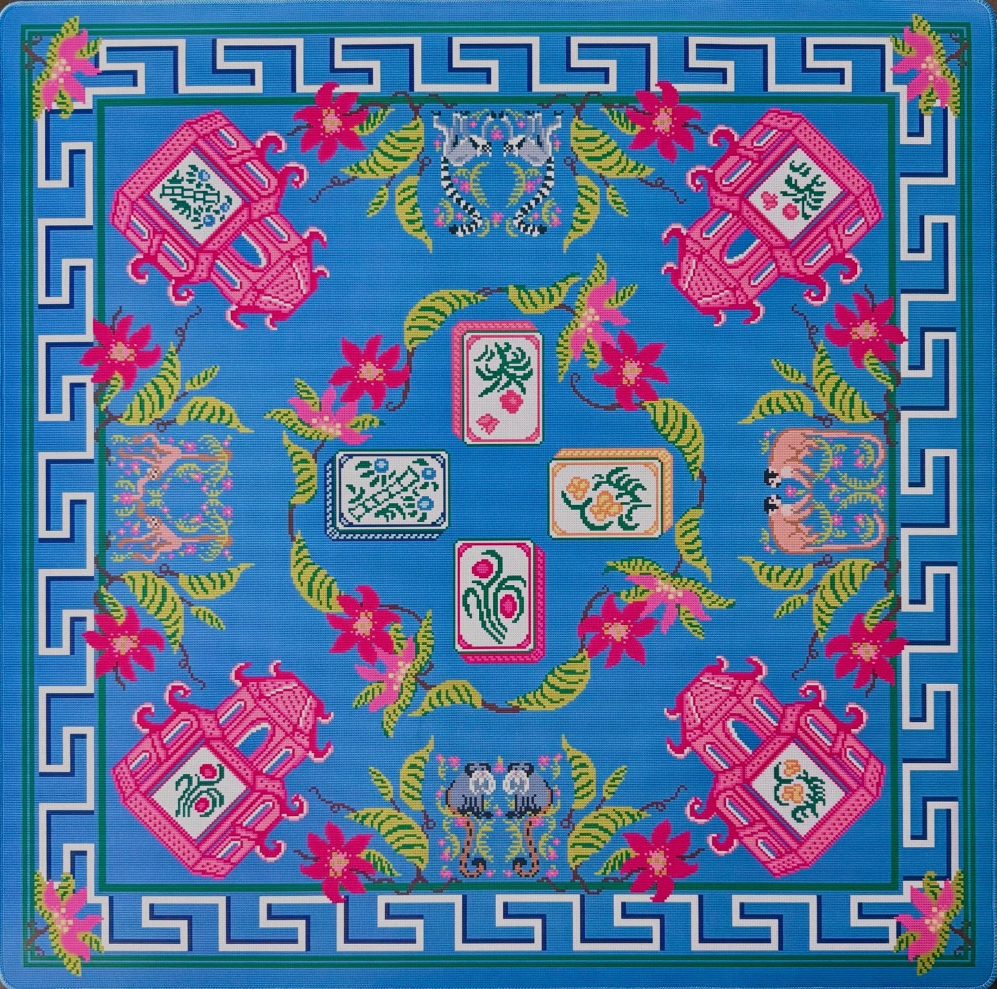 Tropical Monkey Mahjong Mat