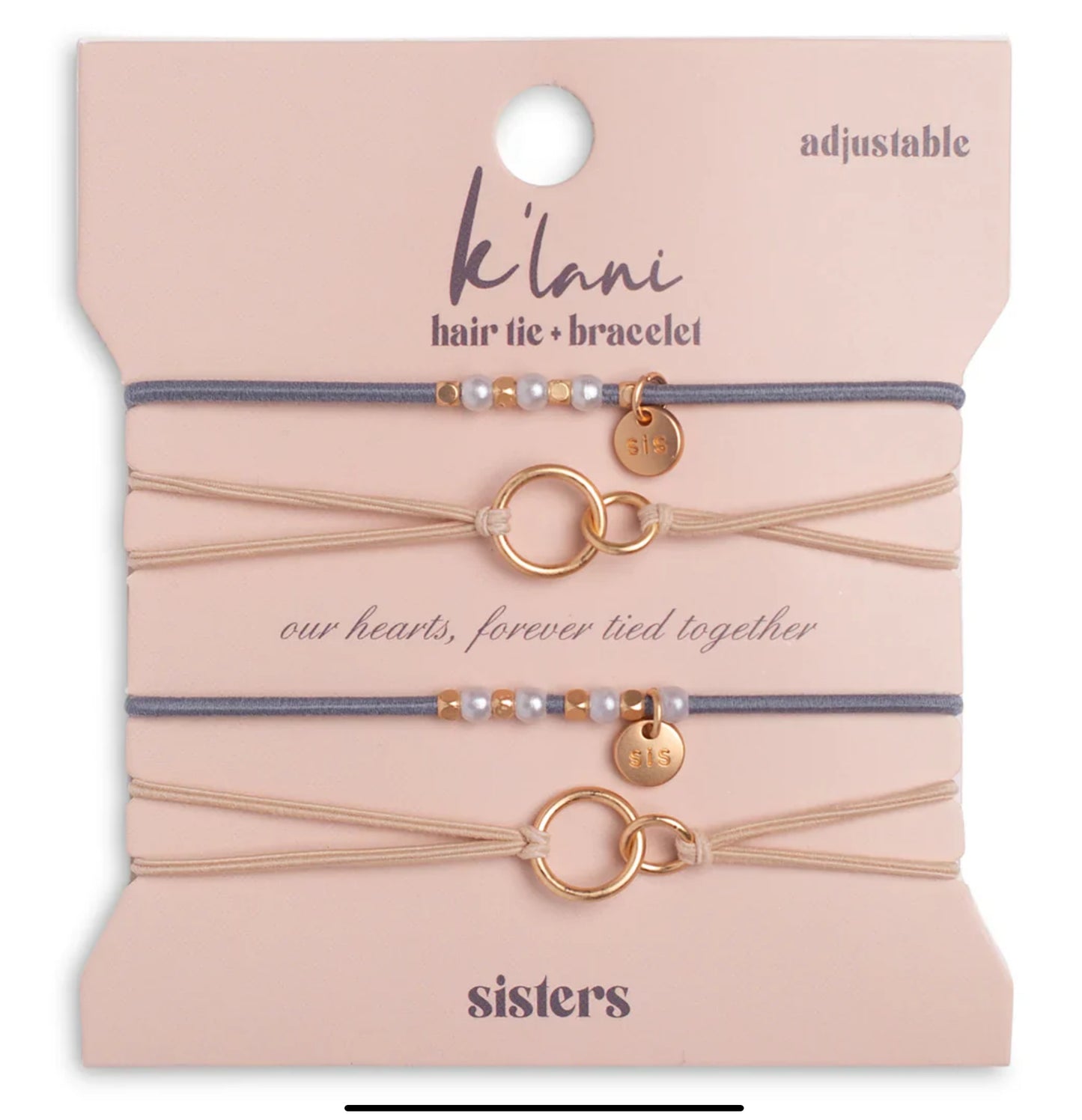 Sister Hair Tie Bracelet Set