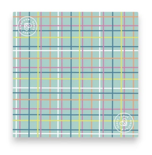 Plaid and Stripes Mahjong Mats- Peace Love Mahjong