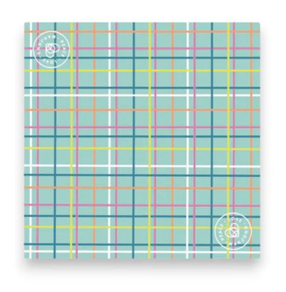 Plaid and Stripes Mahjong Mats- Peace Love Mahjong
