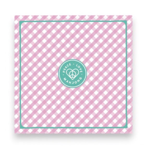 Plaid and Stripes Mahjong Mats- Peace Love Mahjong