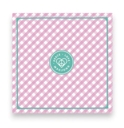Plaid and Stripes Mahjong Mats- Peace Love Mahjong