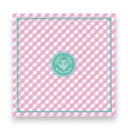 Plaid and Stripes Mahjong Mats- Peace Love Mahjong