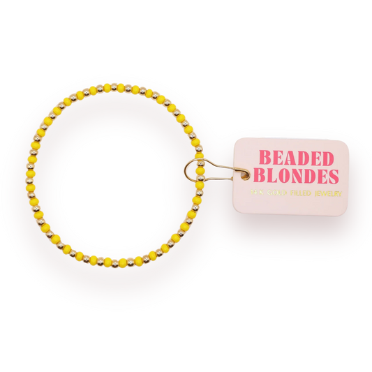 Yellow and White Sprinkle Bracelet