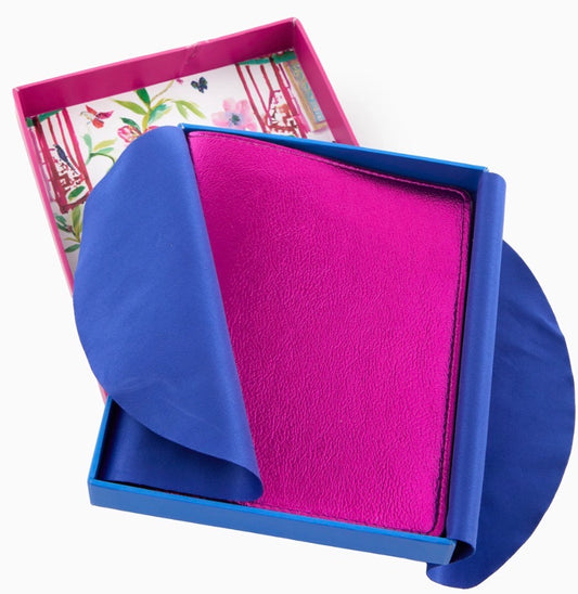Metallic Hot Pink Mahjong Card Folio