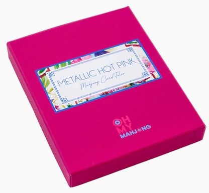 Metallic Hot Pink Mahjong Card Folio