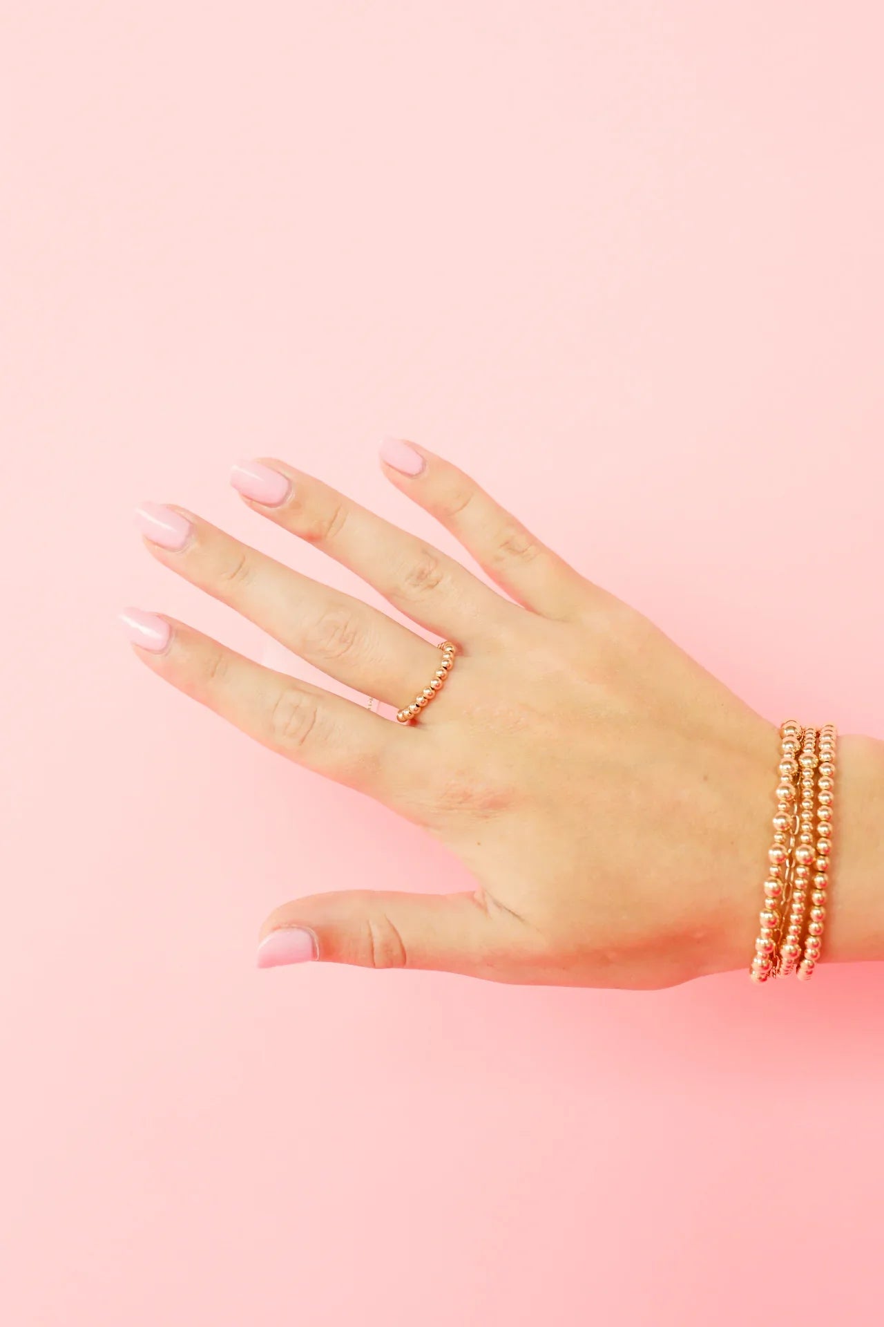 Lauren 3mm Beaded Band Ring