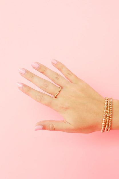 Lauren 3mm Beaded Band Ring