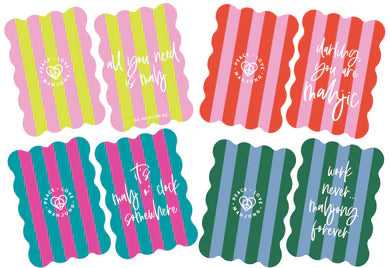 Striped Peace Love Mahjong Shufflers