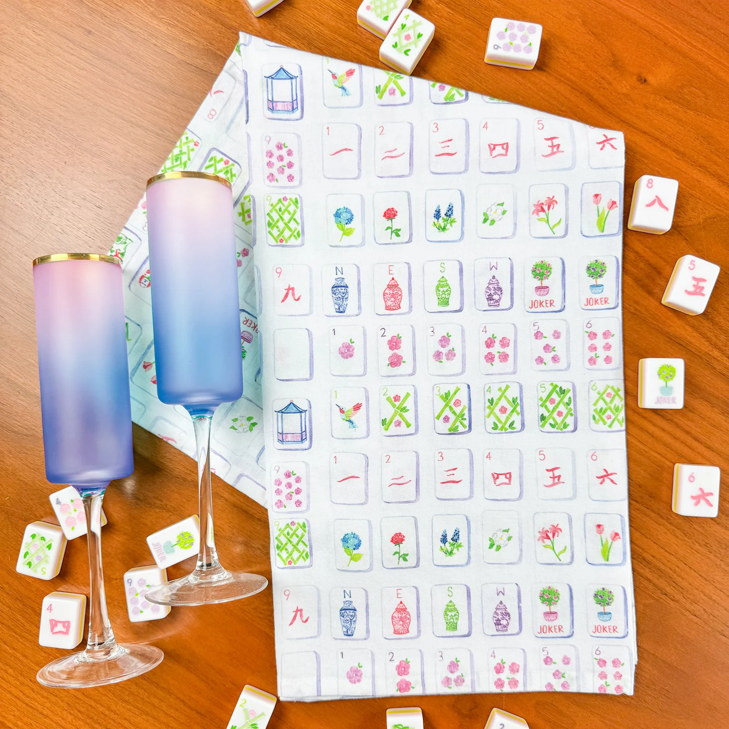 Mahjong Tea Towel- Taylor Paladino
