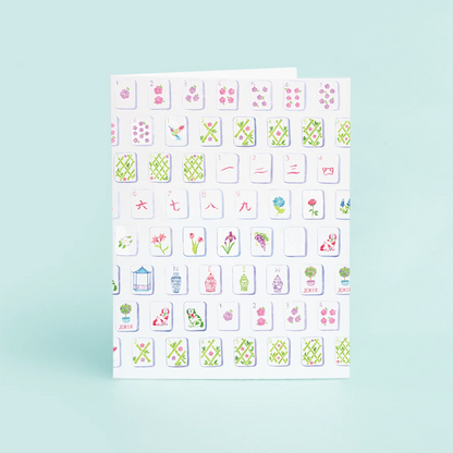 Folded Note Card- Mahjong