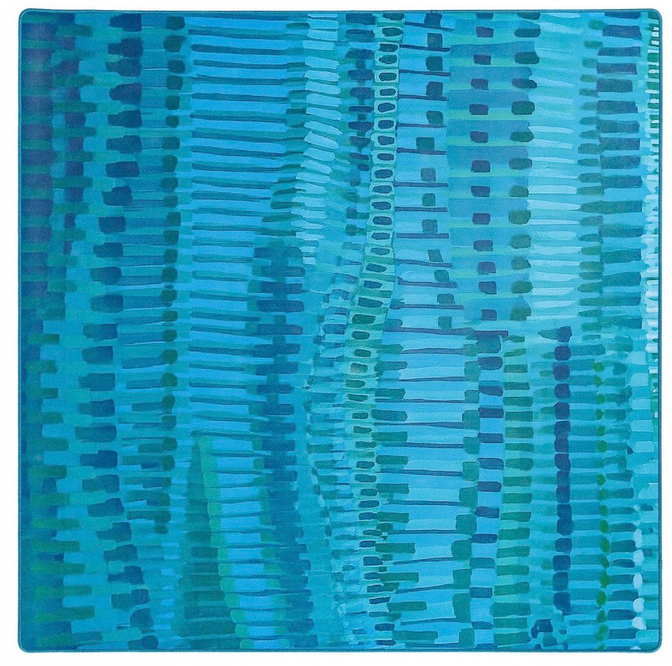 Blue Abstract Mat - Bam Bird Boutique