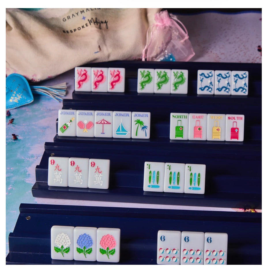 Bespoke X Gray Malin Beach Club Mahjong Tiles - OCEAN BLUE